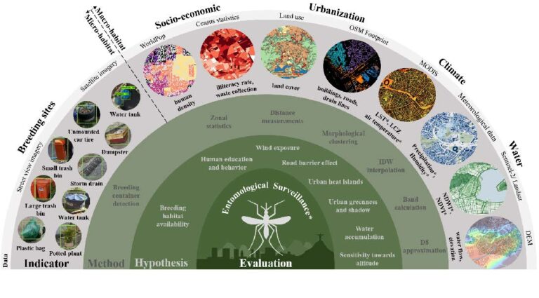 the image shows suitability indicators of Urban Aedes aegypti